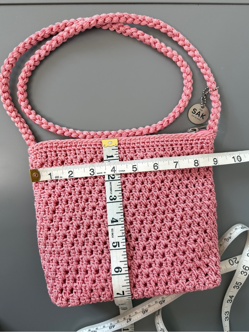 The Sak Pink Crochet Crossbody Bag - Picture 5 of 7
